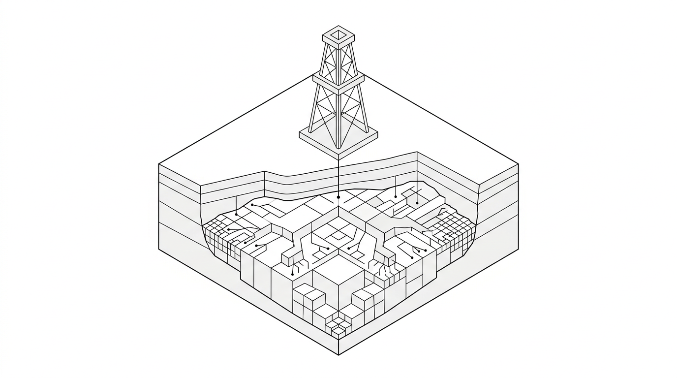 Fractal reservoir grid